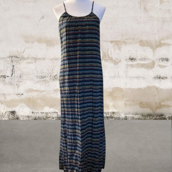 Merona Dresses & Skirts - Merona Women's Geometric Striped Colorful Blue Sleeveless Maxi Dress Size XS
